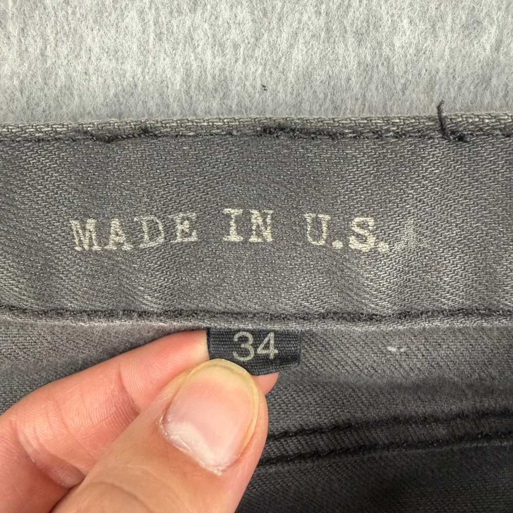 John Varvatos Jeans Mens 34x30 Gray Bowery Slim Straight Made in USA‎ Casual